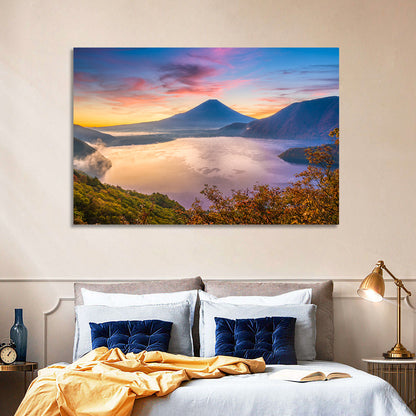 Mount Fuji at Lake Motosu, Autumn Sunrise Wall Art