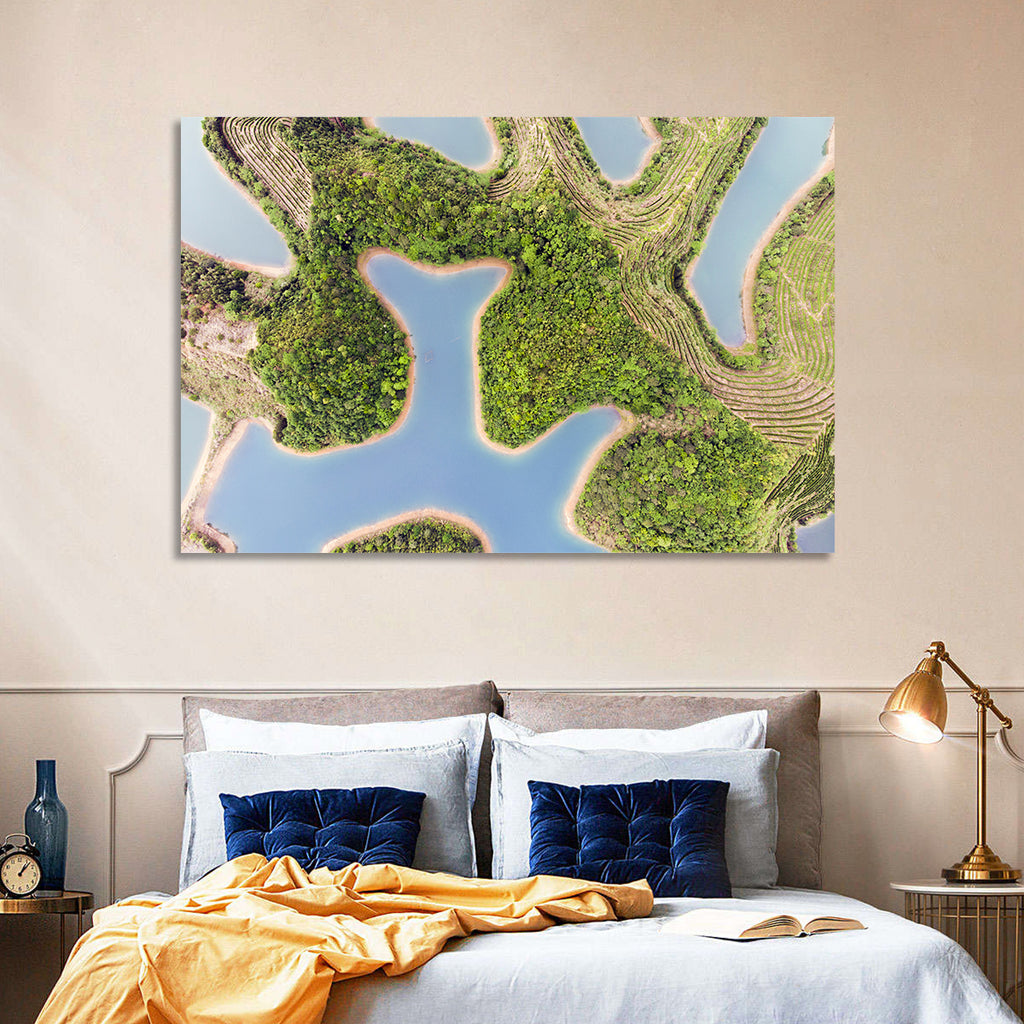 Thousand Island Lake Aerial View Wall Art