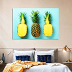 Three Pineapples Minimalist Design Wall Art