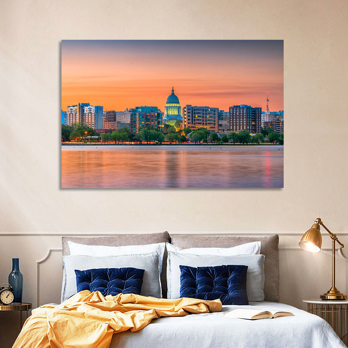 Madison State Capitol Skyline Wall Art
