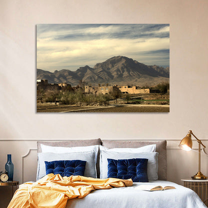 Afghan Mountain Village Wall Art