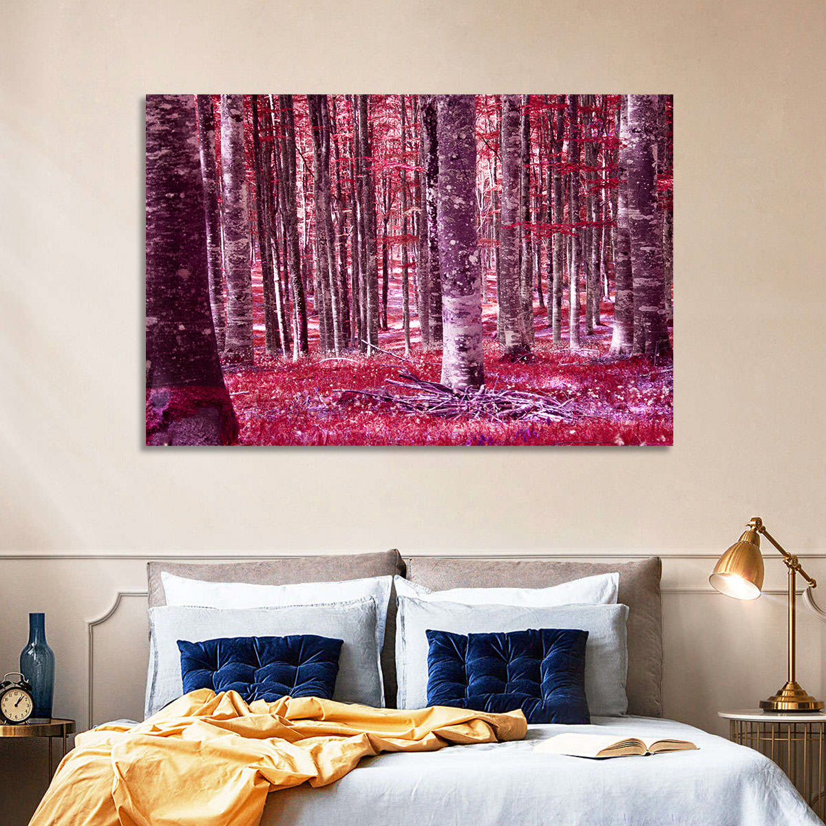 Crimson Woodland Wall Art