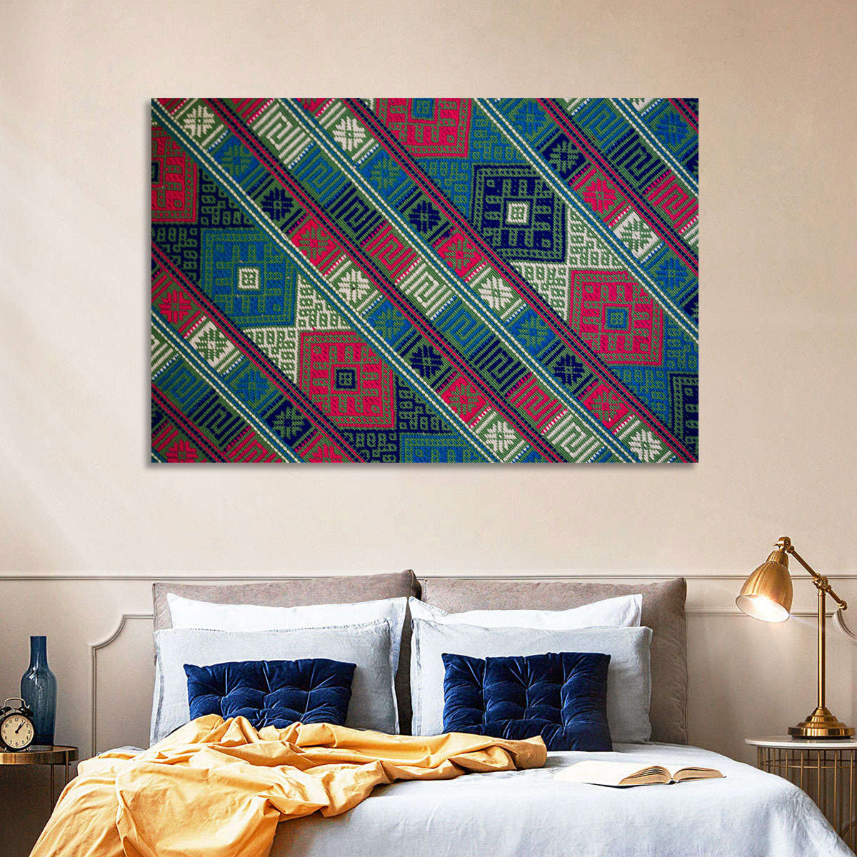 Handwoven Geometric Textile Wall Art