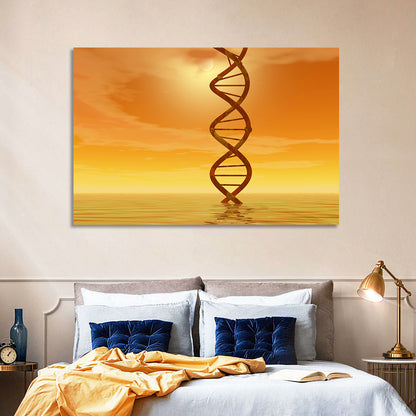 Dna Helix at Sunset Wall Art
