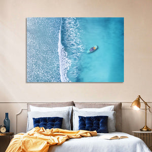 Boat & Beach Aerial Wall Art