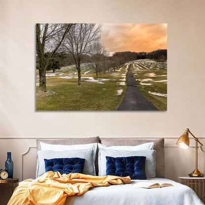 Roscoe Conkling Park Winter Path Wall Art