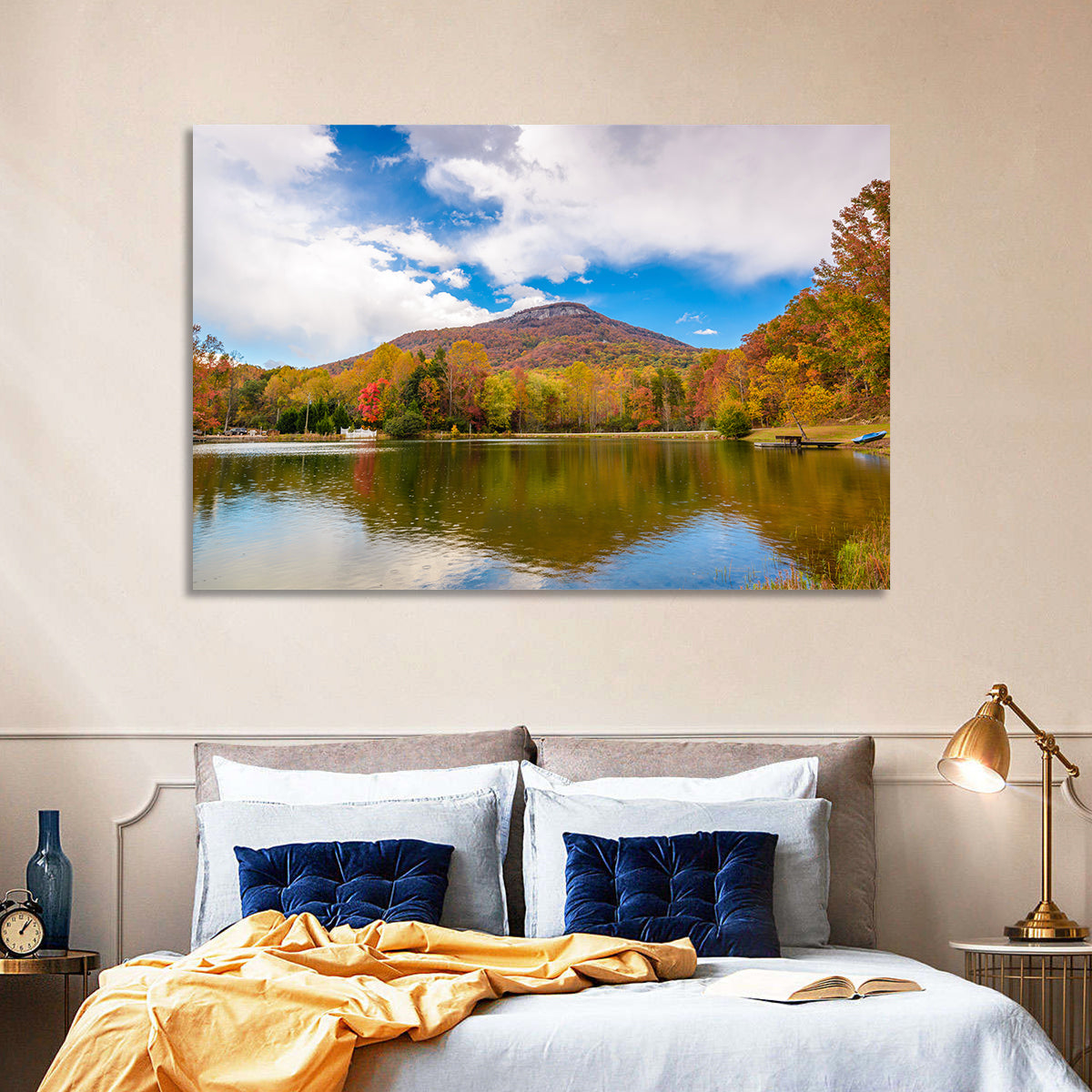 Yonah Mountain Autumn Reflection Wall Art