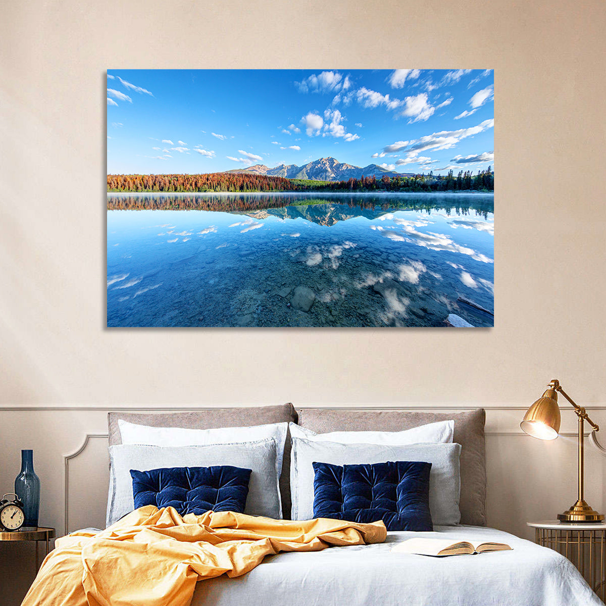 Patricia Lake Autumn Reflection Wall Art