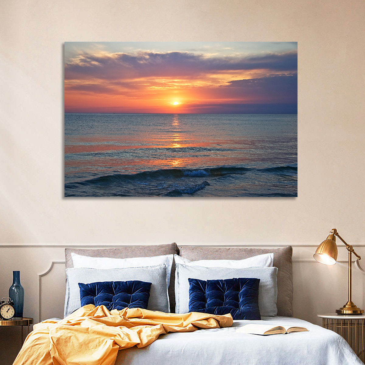 Lake Michigan Sunset Reflection Wall Art