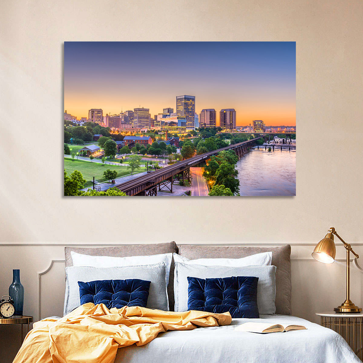 Richmond Skyline at Golden Hour Wall Art