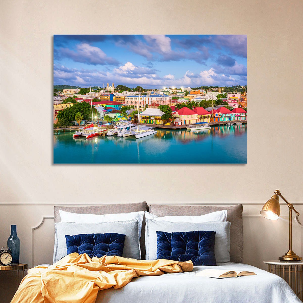 St. John’s Harbor at Golden Dusk Wall Art