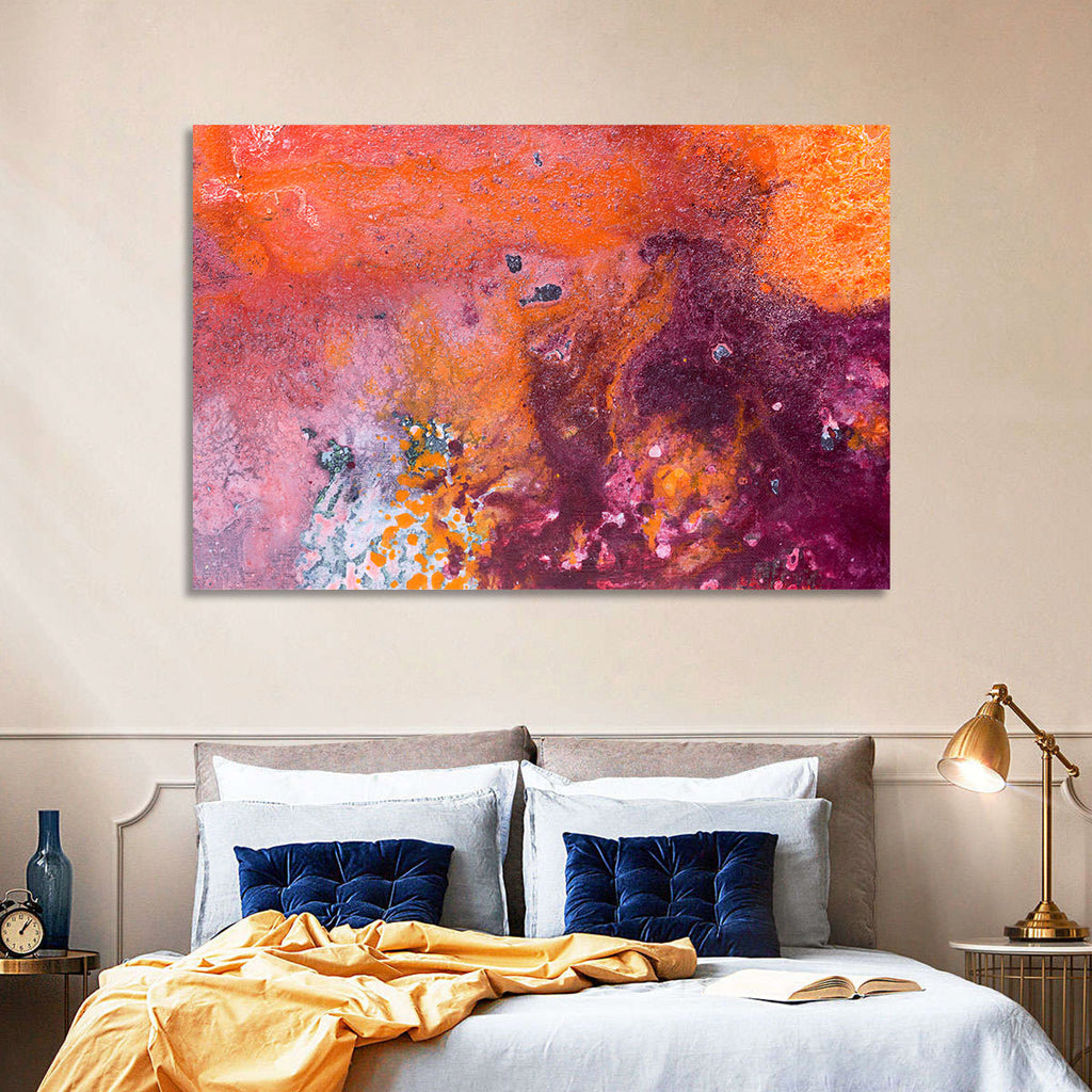 Magenta Orange Color Flow Wall Art