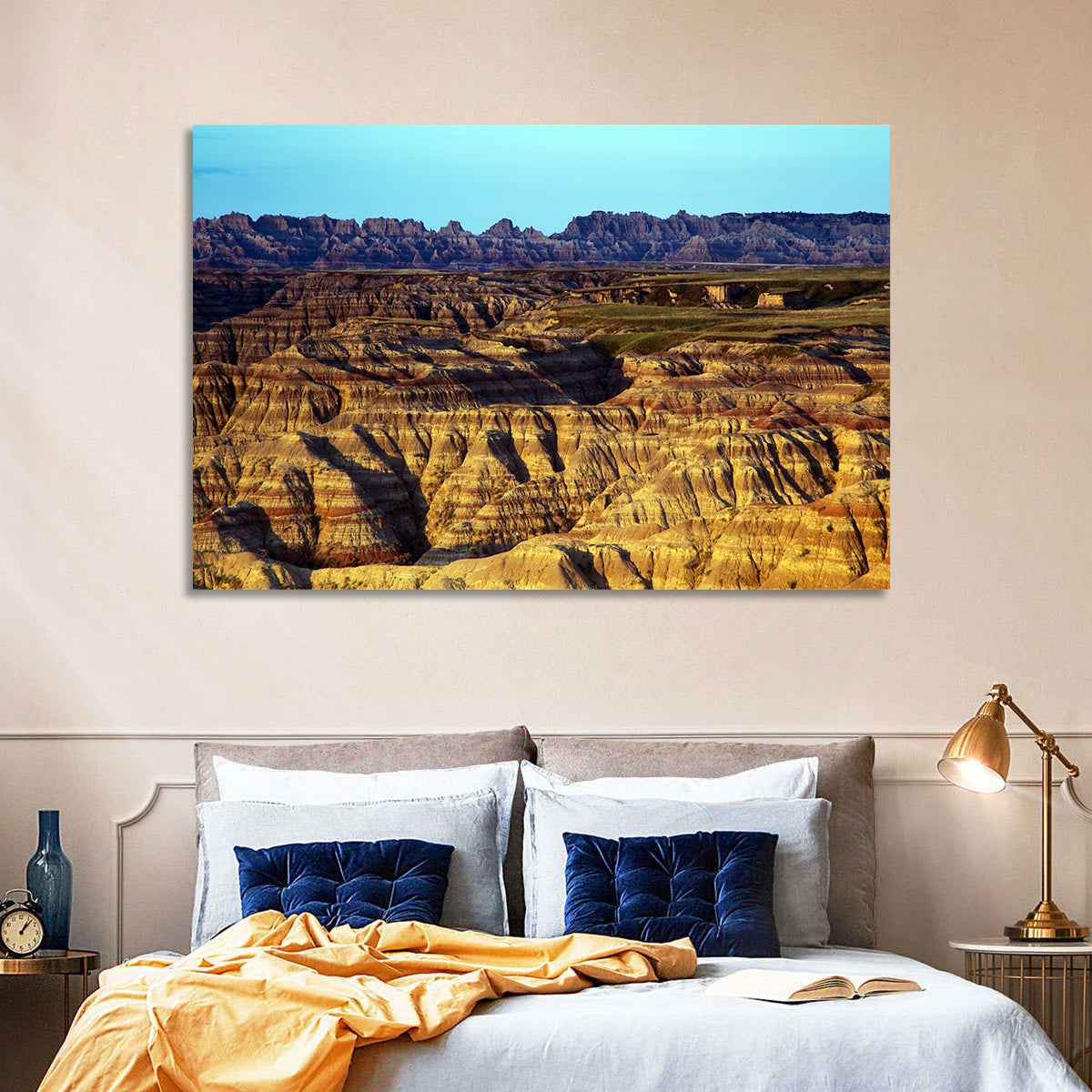 Badlands National Park Wall Art in a room, landscape