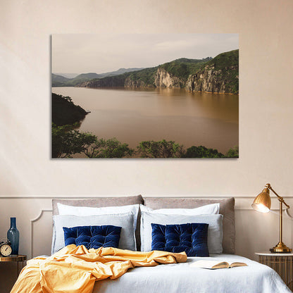 Lake Nyos Cliff View Wall Art