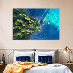 Winding Forest Path by Turquoise Lake Wall Art