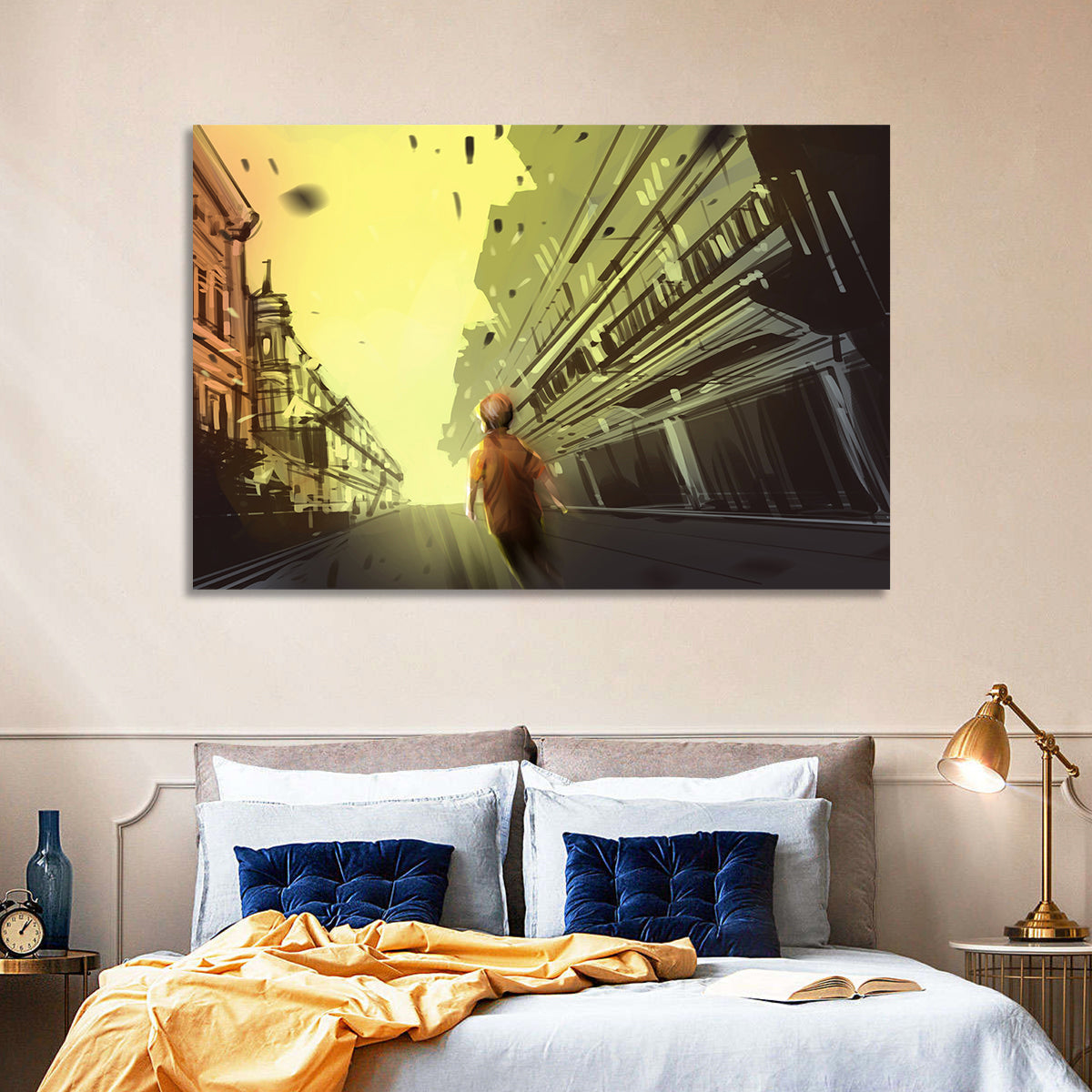 Child Walking Toward Light Wall Art in a room, landscape