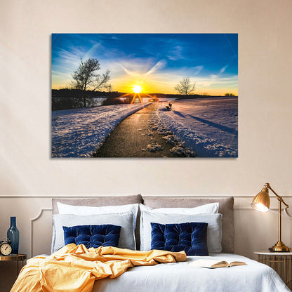 Lake Zorinsky Winter Sunrise Wall Art