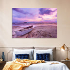 Boat at Lake Malawi Sunset Wall Art