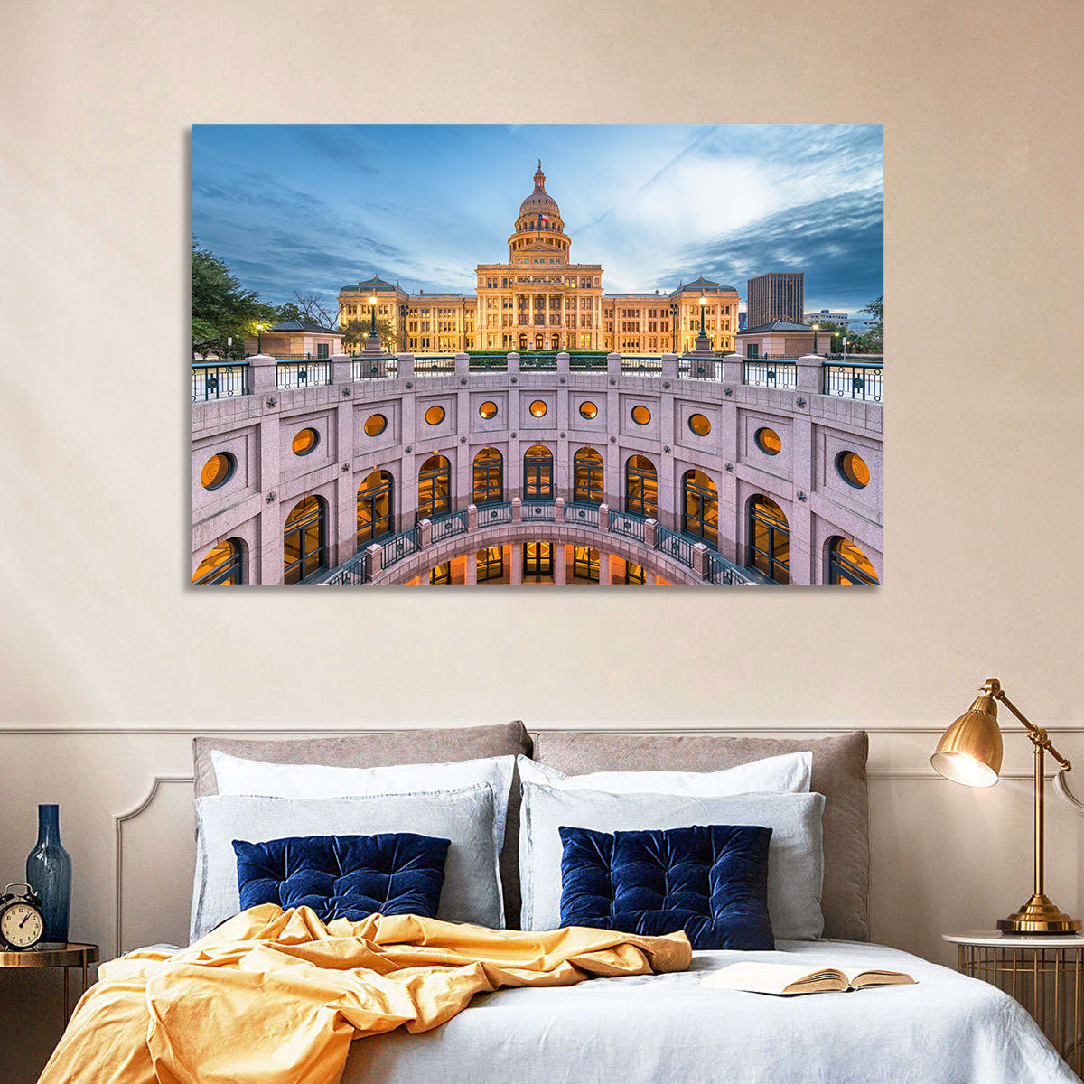 Texas State Capitol Wall Art in a room, landscape