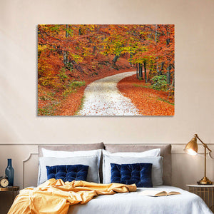 Misty Autumn Pathway Wall Art