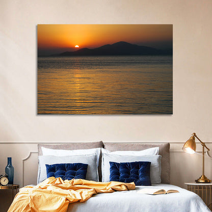 Lake Sevan Sunset Reflection Wall Art