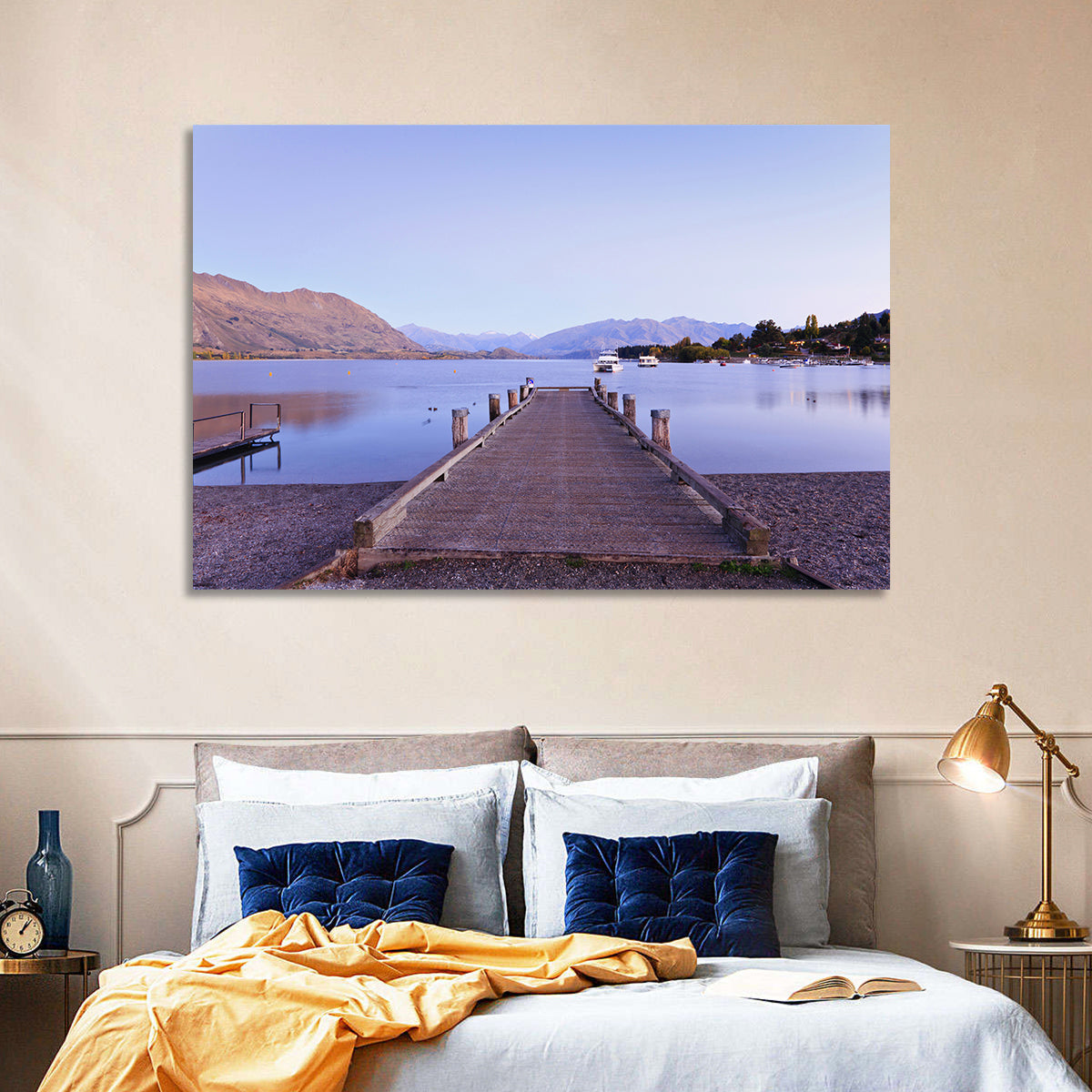 Wanaka Pier at Twilight Wall Art