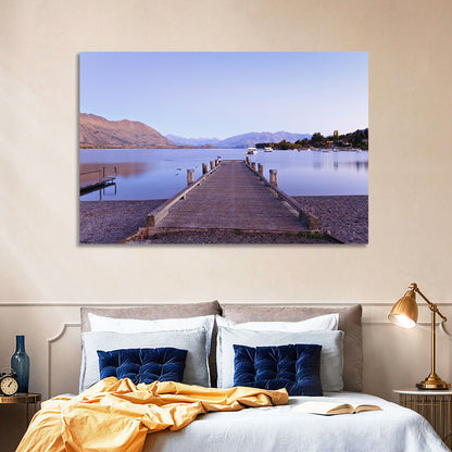 Wanaka Pier at Twilight Wall Art