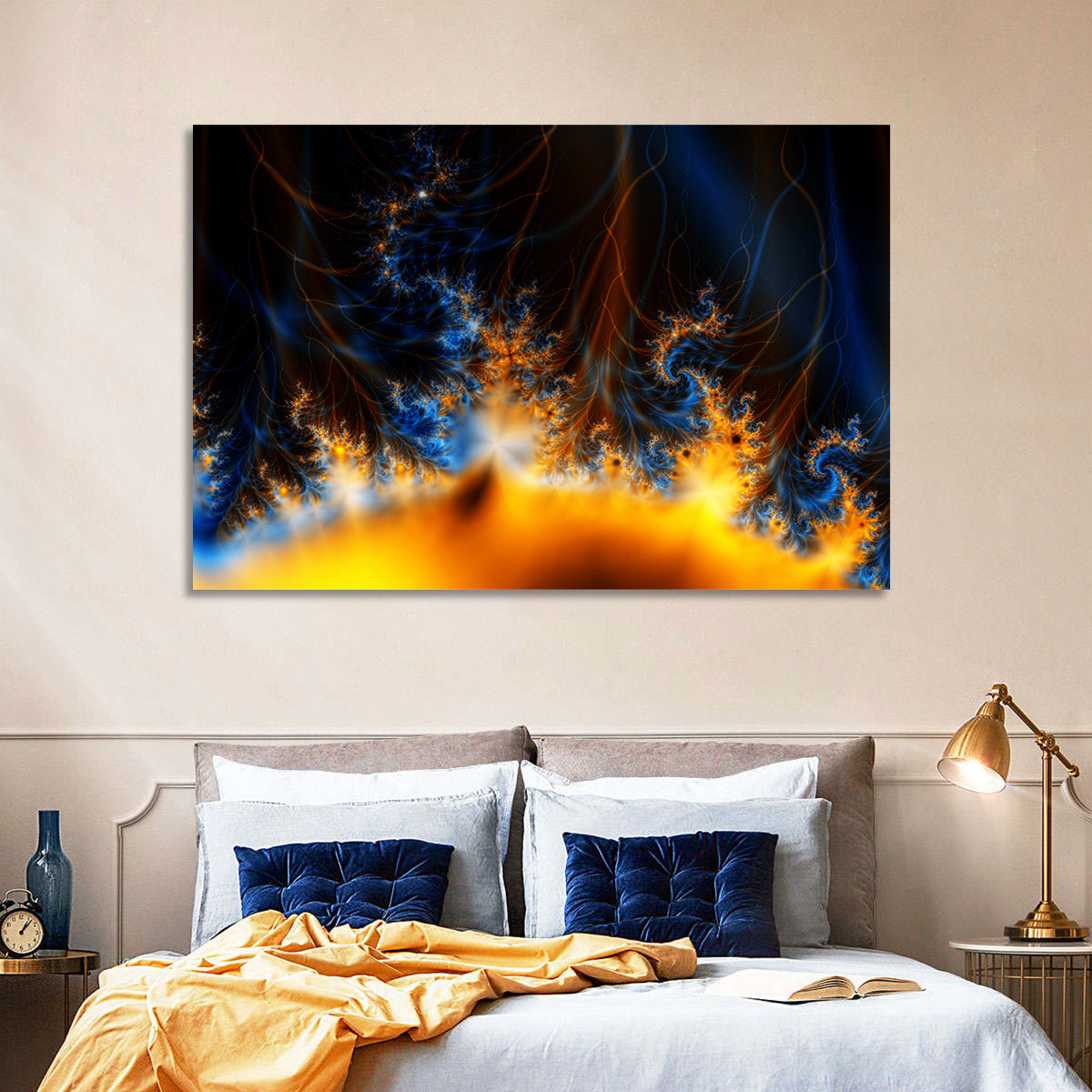 Solar Flare Fractal Flame Wall Art