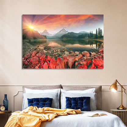 Obersee Sunrise Over Red Rocks Wall Art