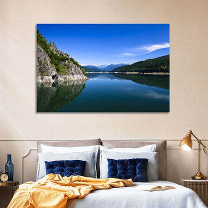 Calm Mountain Lake Reflection Wall Art