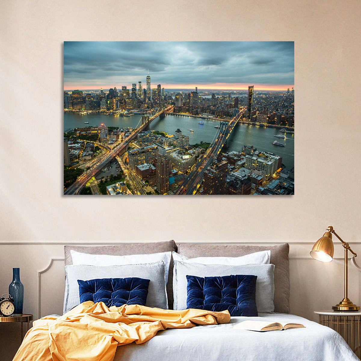 New York Twilight Cityscape Wall Art
