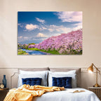 Mount Fuji Cherry Blossoms Wall Art