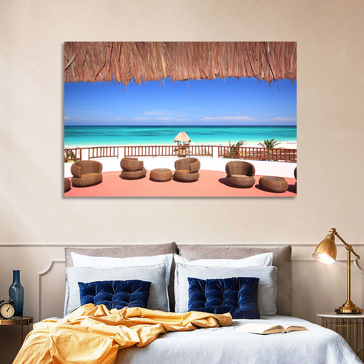 Beach Resort Balcony View Wall Art