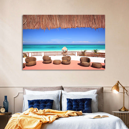 Beach Resort Balcony View Wall Art