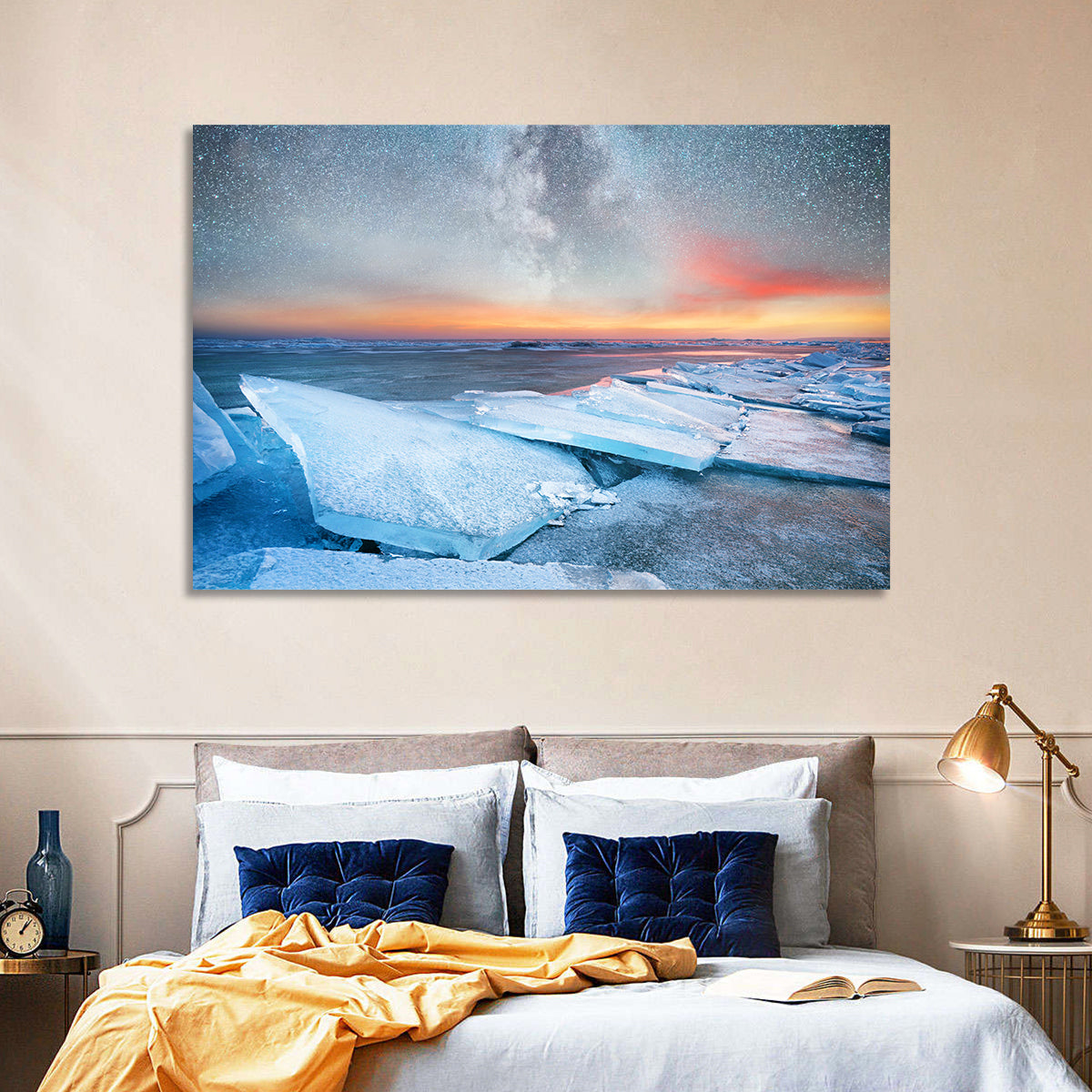 Milky Way Over Frozen Shore Wall Art