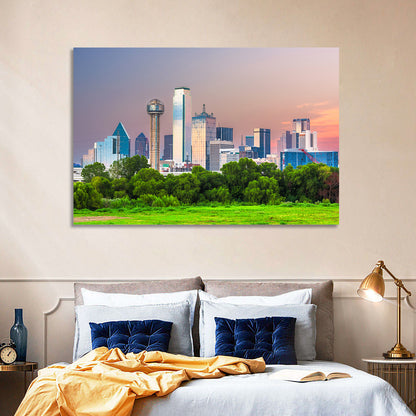 Dallas Golden Hour Skyline Wall Art
