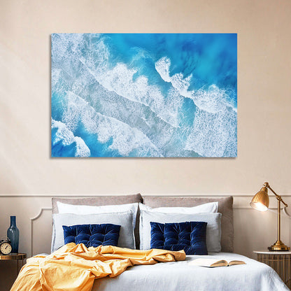 Aerial Turquoise Waves Wall Art