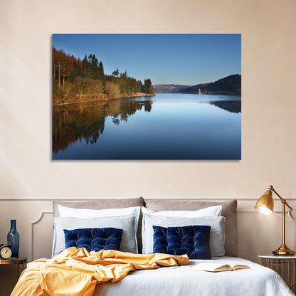 Lake Vyrnwy Golden Hour Reflection Wall Art