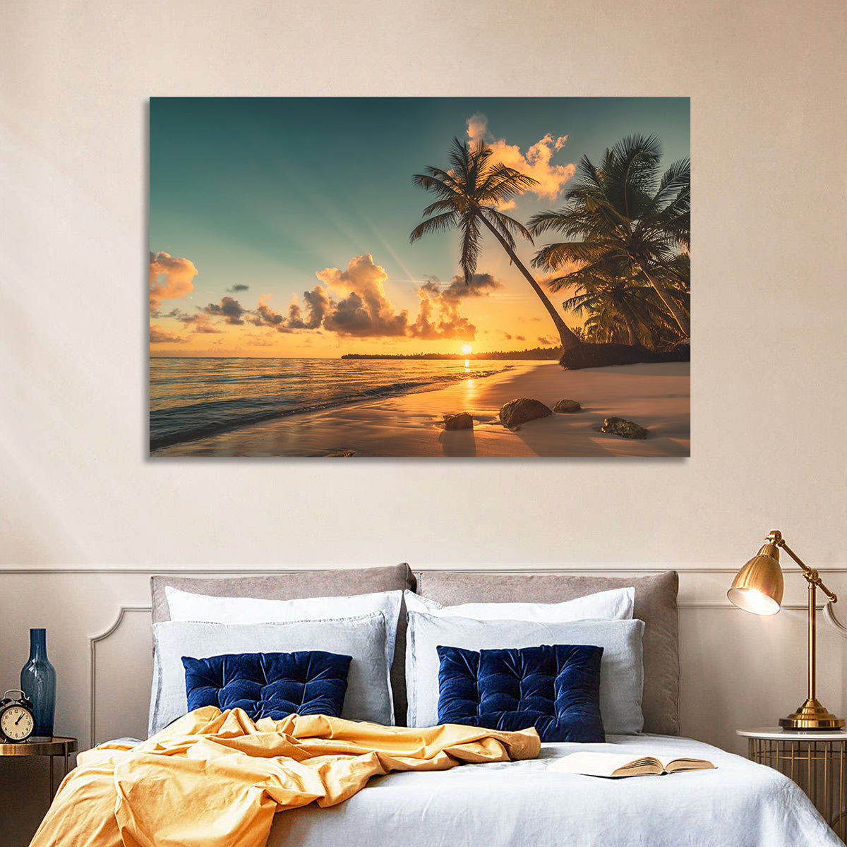 Golden Hour Palm Beach Sunset Wall Art