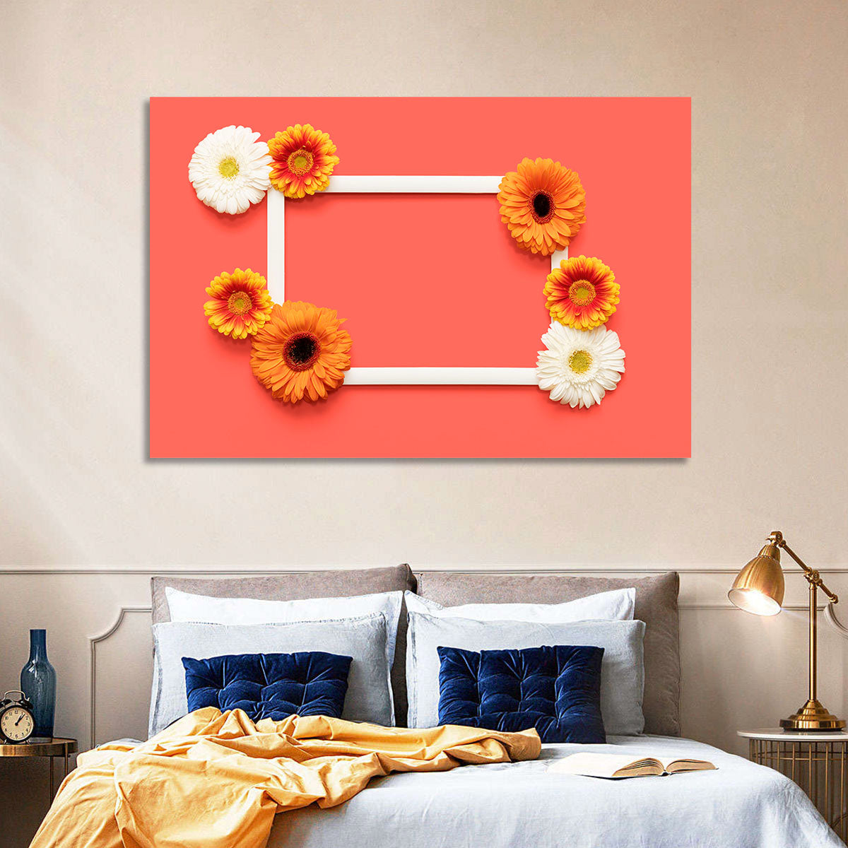 Handwritten Gerbera Greeting Wall Art