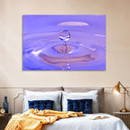 Purple Water Droplet Splash Wall Art