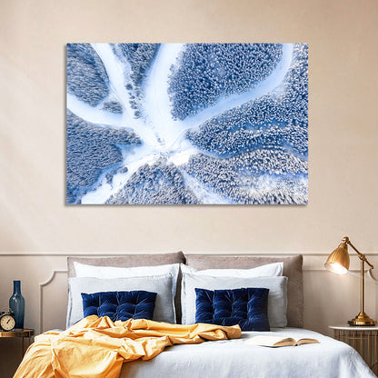 Birds-eye Ski Resort Landscape Wall Art