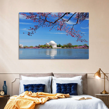 Thomas Jefferson Memorial with Cherry Blossoms Wall Art
