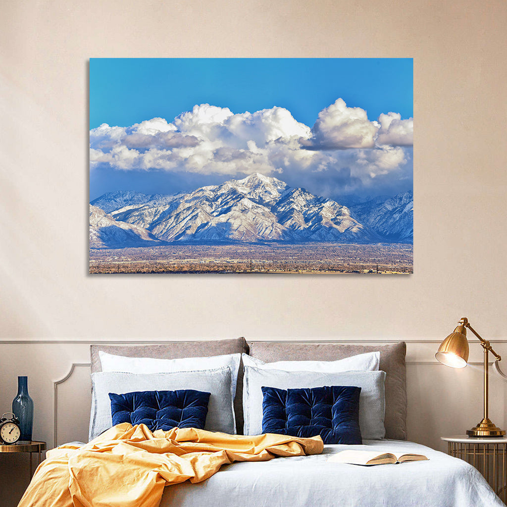 Wasatch Snow Capped Peaks Wall Art