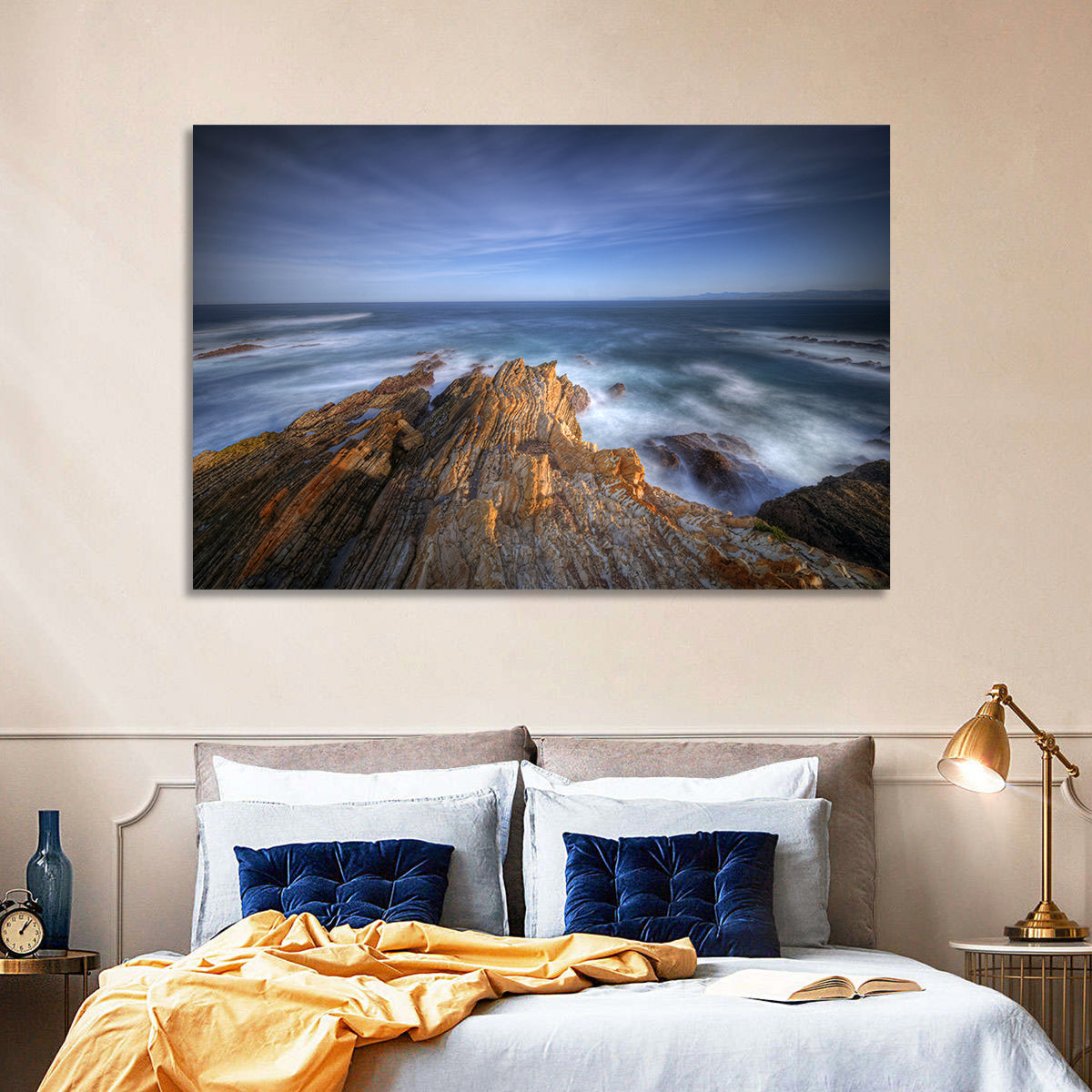Montana De Oro Golden Coastline Wall Art in a room, landscape