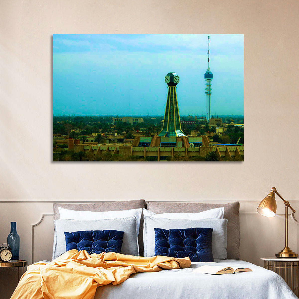 Baghdad Clock Tower Cityscape Wall Art