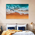 Aerial Beach Waves Wall Art