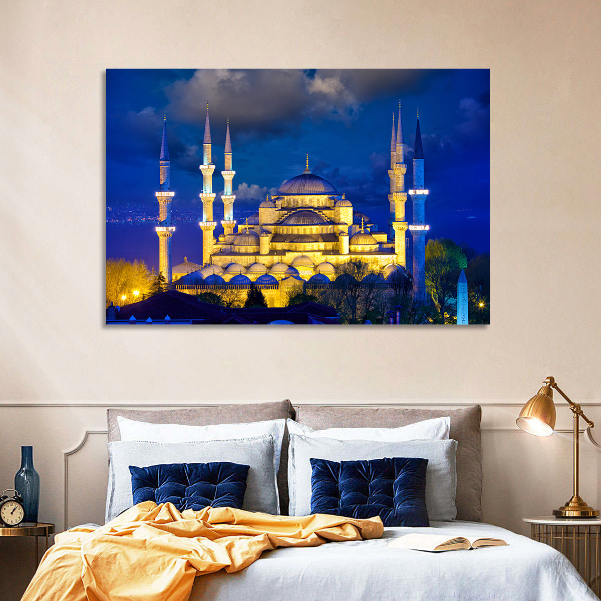 Sultanahmet Camii at Twilight Wall Art in a room, landscape