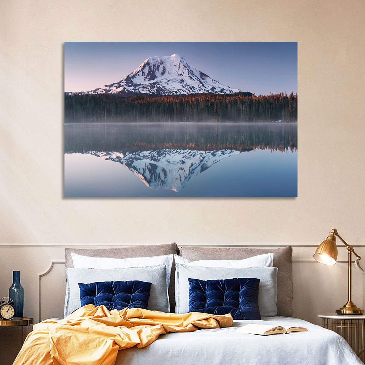 Mount Adams Sunrise Reflection Wall Art