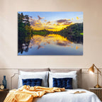 Amazon River Sunset Reflection Wall Art